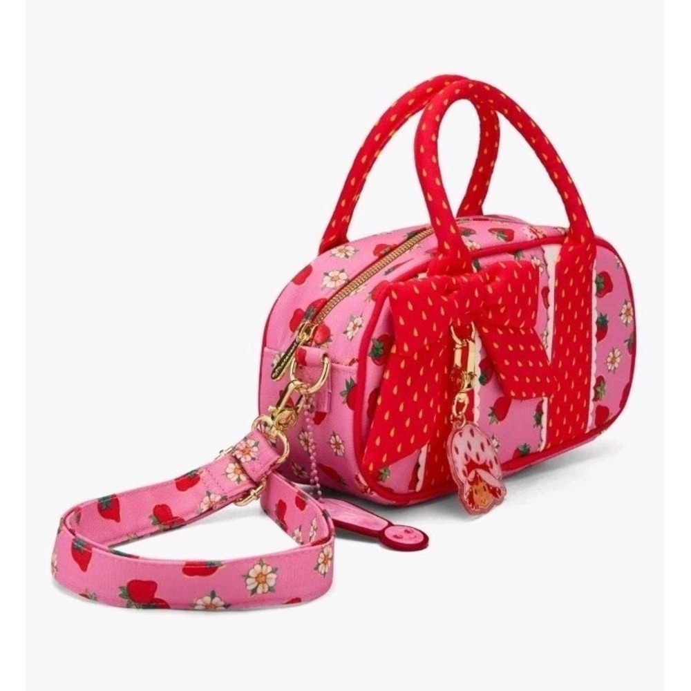NWT Whatever Makes You Happy! Strawberry Shortcake Mini Duffle Handbag Crossbody